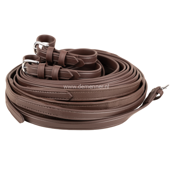 tweespan leidsel leer soft grip ideal equestrian